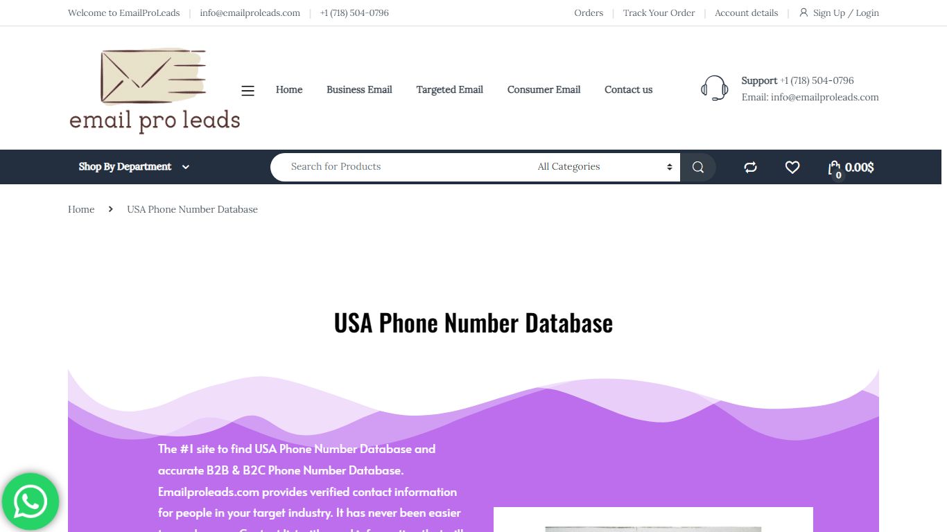 USA Phone Number Database - EmailProLeads